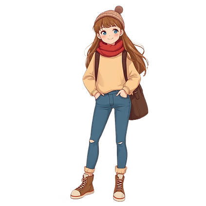a full length peaceful and happy teenage