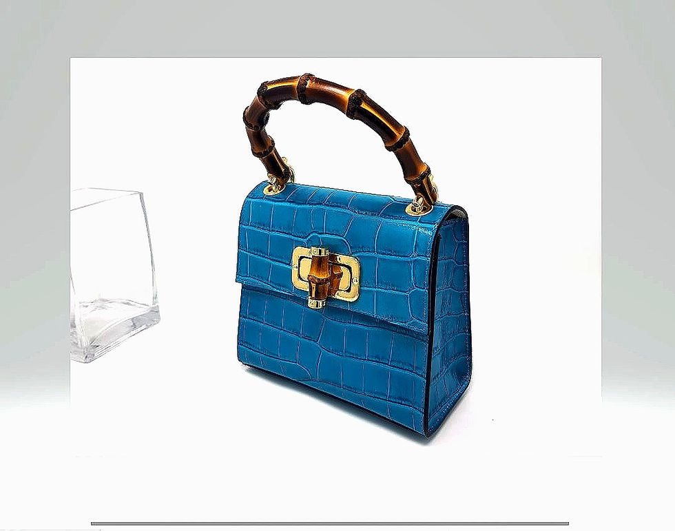 Cute Ladies Crossbody Bag from Leather in Aegean Blue Colour | Vivien Lauren