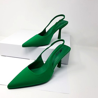 Green Kitten Heels On Vivien Lauren