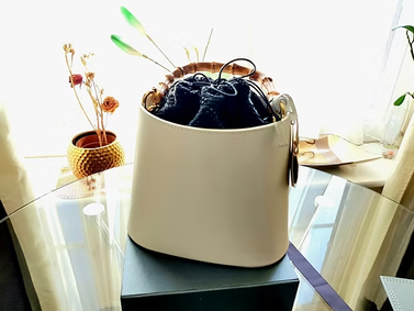 Orchid White & Black Bucket Bag Designed by Vivien Lauren