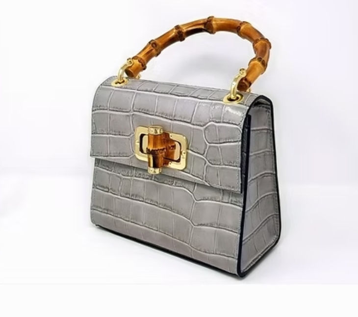 Gray mini bag luxury leather bags by Vivien Lauren