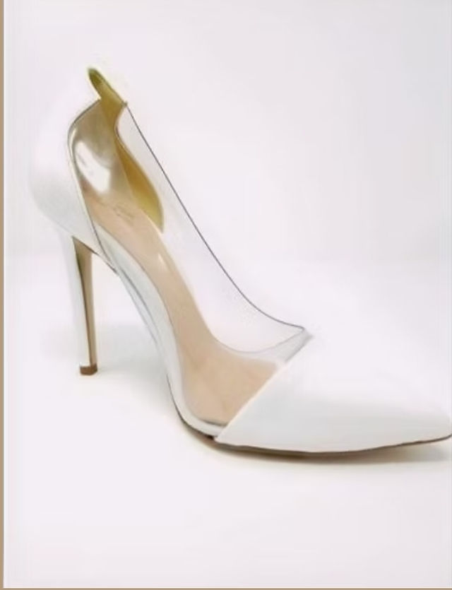 Handmade White heels by Vivien Lauren 