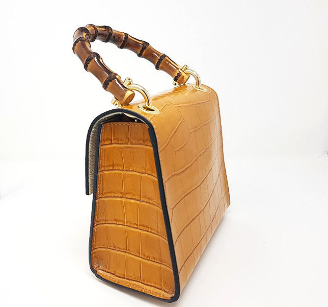 In Tan Luxury Italian Leather Mini Bag by Vivien Lauren