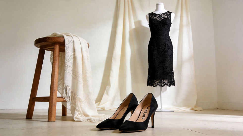 Court shoes with Lace Dress displace by Vivien Lauren