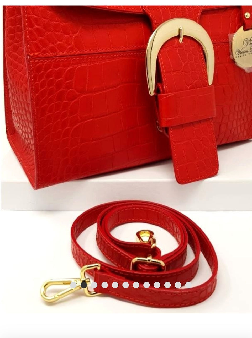 Classic Vivienne Luxury Italian Leather bag handmade by Vivien Lauren