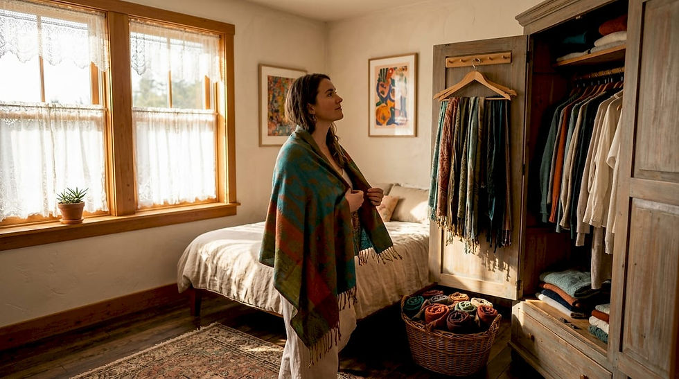 Luxury Layering Pieces: Handmade Colorful Pashmina Shawls