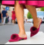 Italian Leather Suede - sustainably Handcrafted pom pom mules designed by Vivien Lauren
