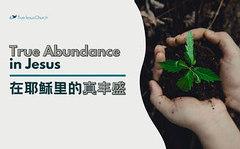 True abundance in Jesus