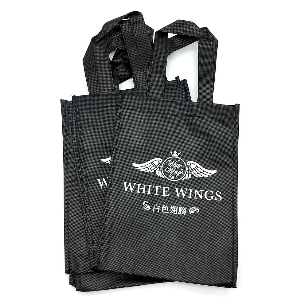 縮圖：White wings 白色翅膀不織布袋