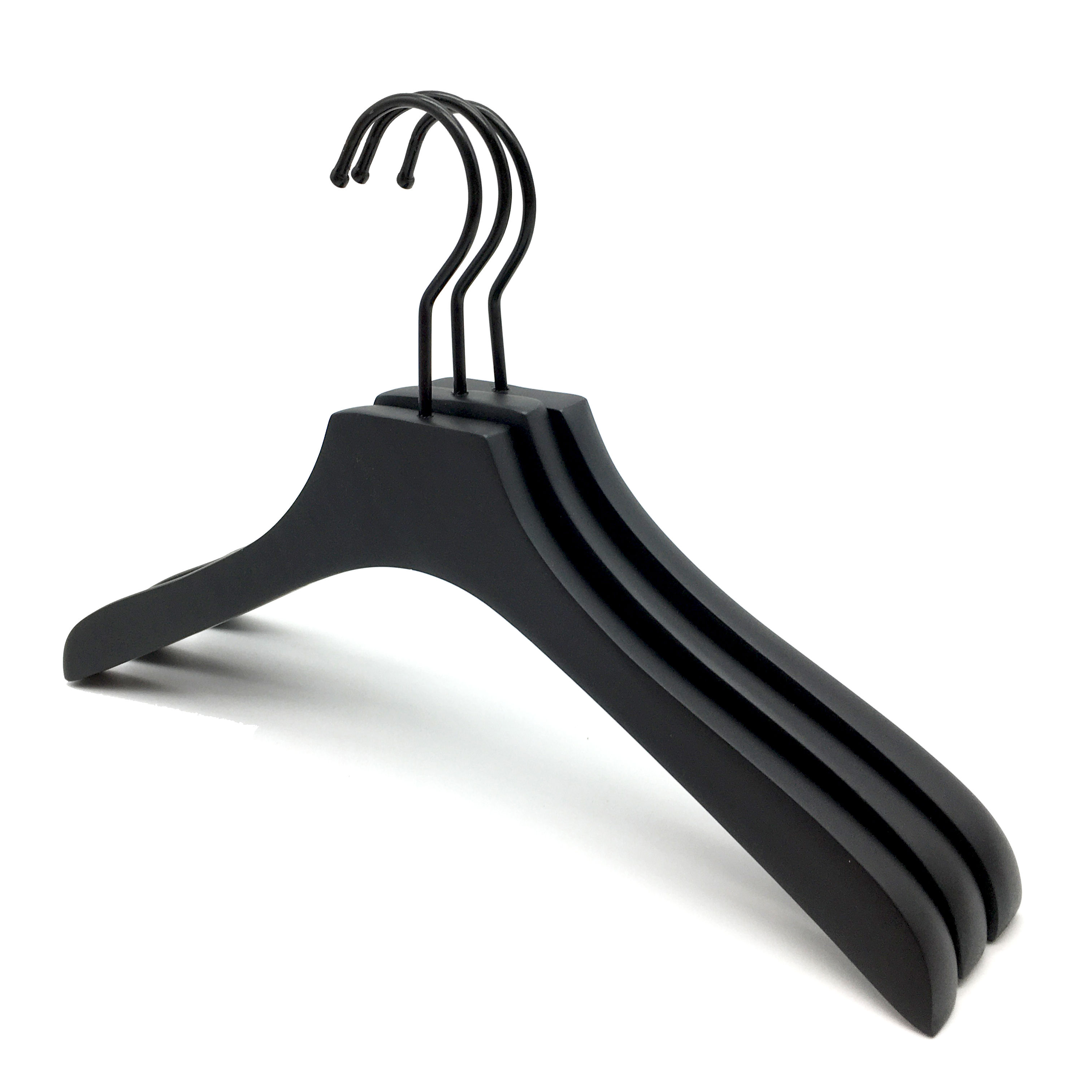 WH-026CB 兒童黑木衣架