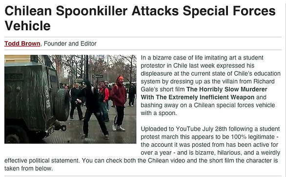 Chilean Spoonkiller Attacks Special Forces Vehicle article