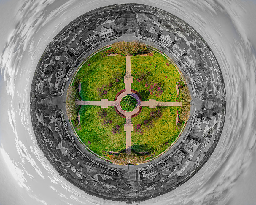 aerial 360 panoramic image