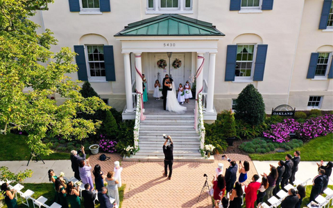 drone photography wedding event