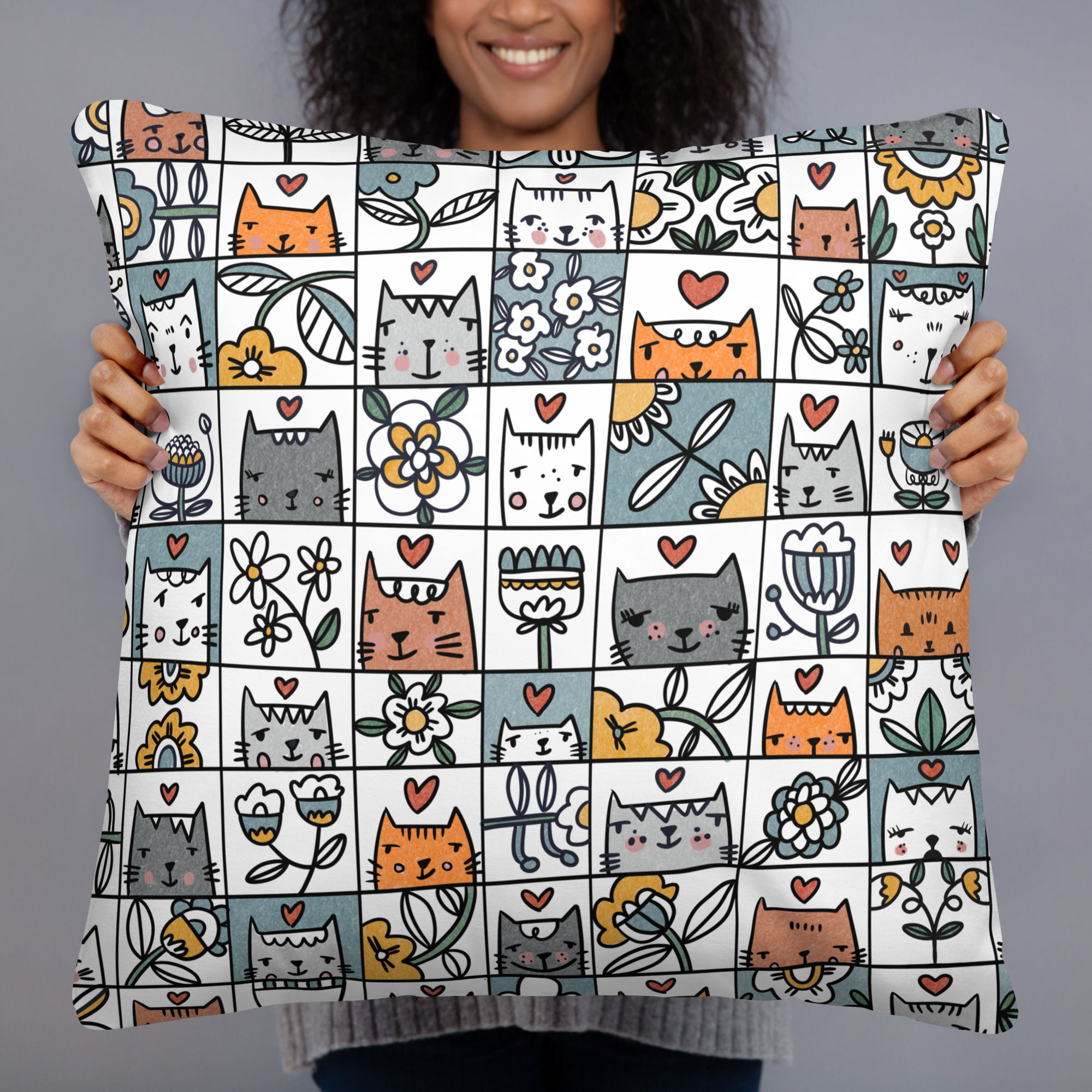 Kitten Love - Basic Pillow