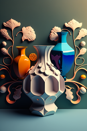 ornamental decorative ceramic vase