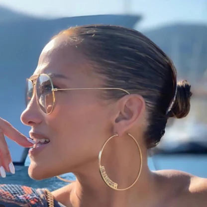 Jennifer Lopez in hoop earrings