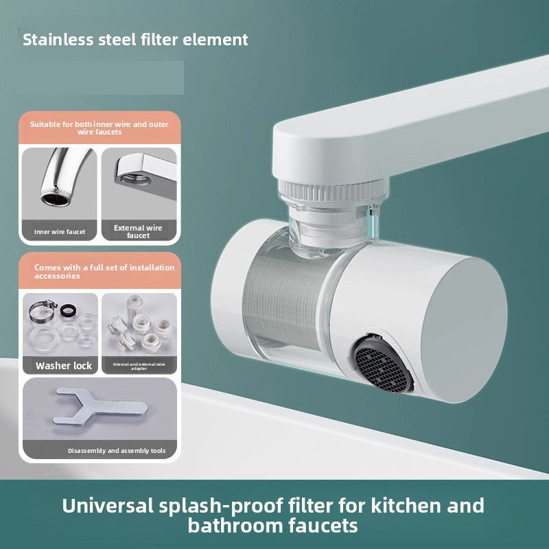 Thumbnail: 360 Degree Rotating Faucet Adapter with Filter