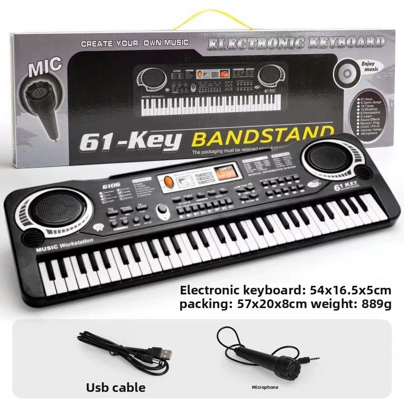 Thumbnail: Children's 61-key electronic keyboard piano