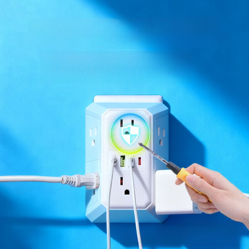 Thumbnail: Multi Port Wall Power Outlet Converter