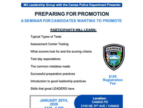 Preparing for Promotion - Getting ready to test - Washington, January 2026