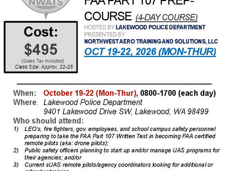 Drone Pilot License Training / FAA Written Test Prep / Washington - October 2026