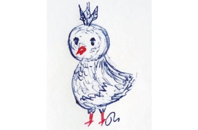 Le petit poussin turquoise