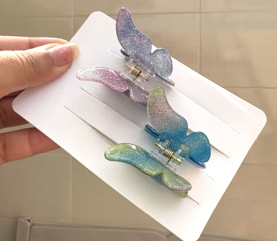Miniatura: Kit Prendedor de Cabelo - Borboleta Com Gliter