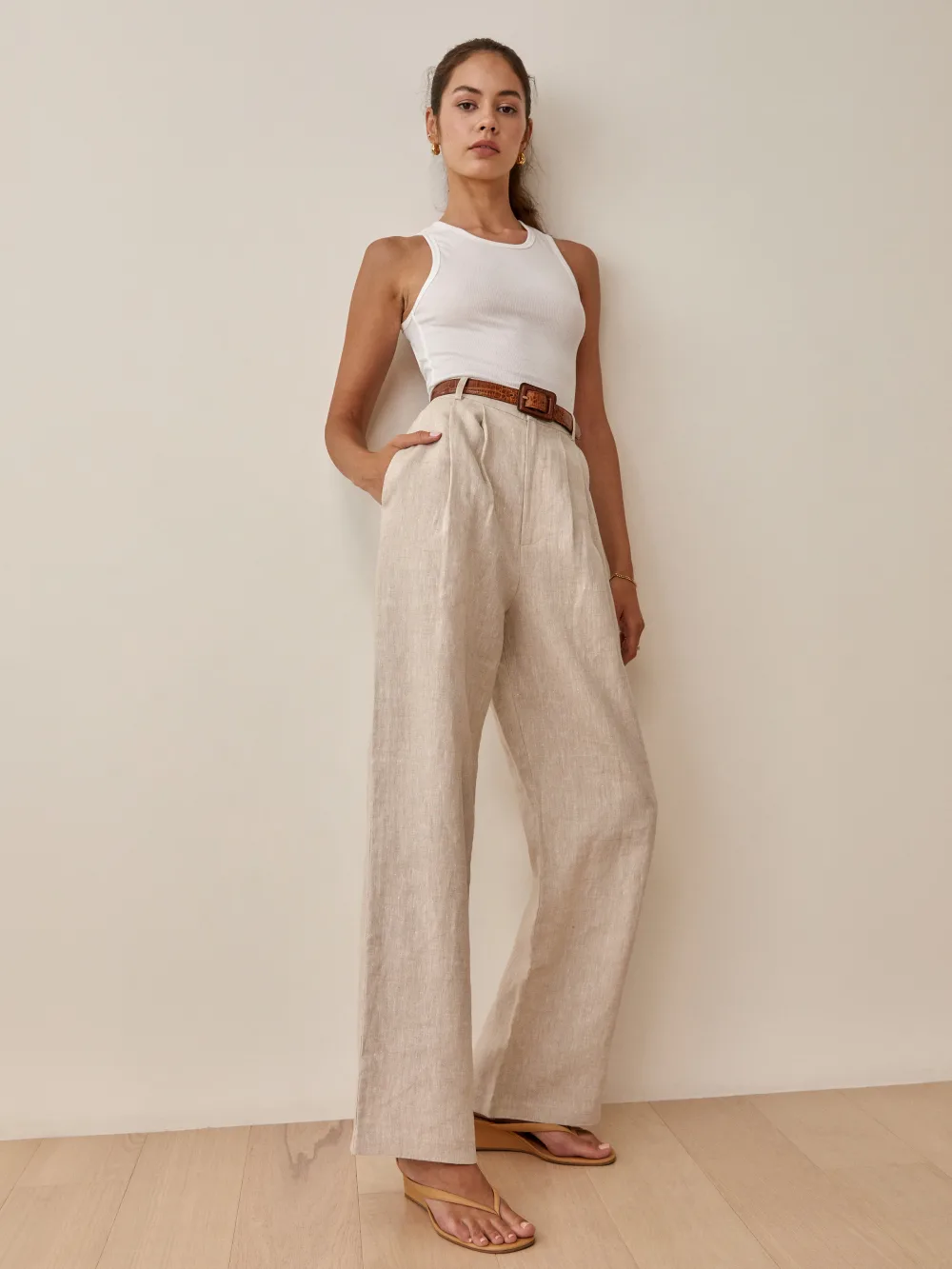 linen trousers