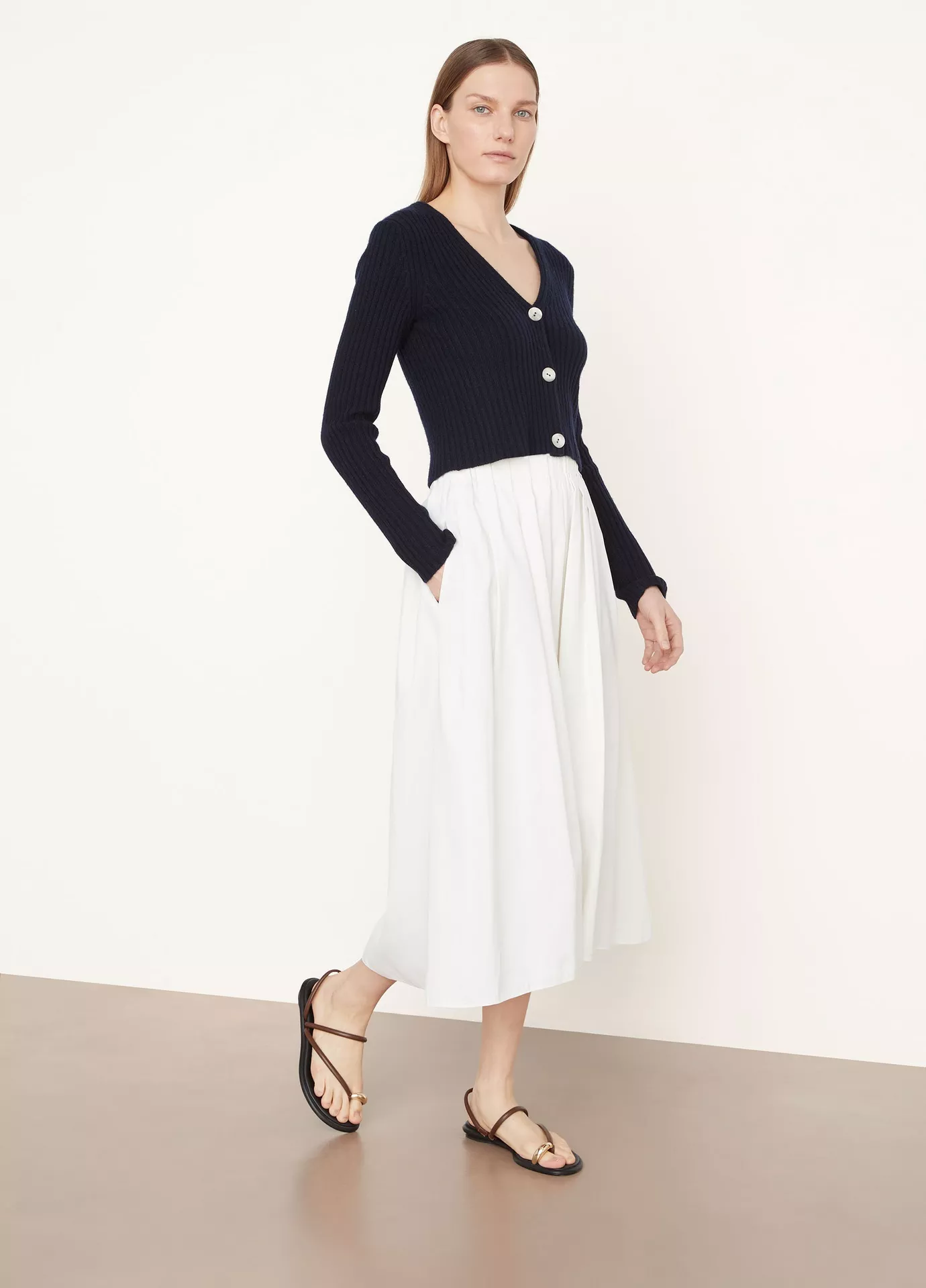White Pleated Skirt