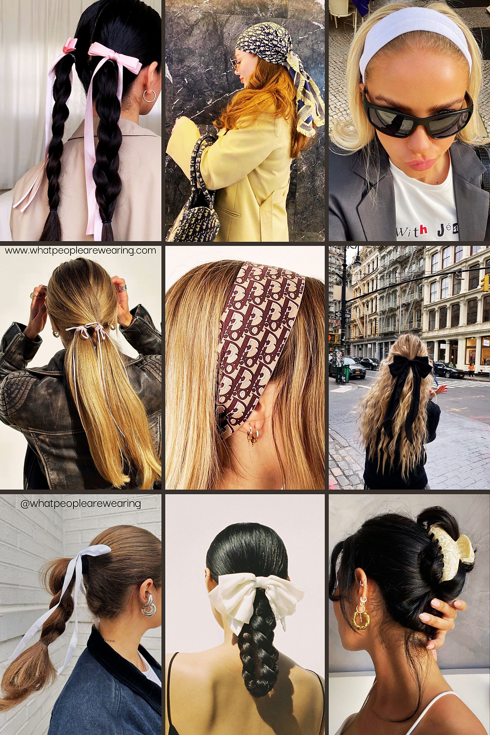 hair accessories collage