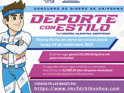 Última semana del concurso Deporte con Estilo para diseñar el uniforme de los deportistas chihuahuenses