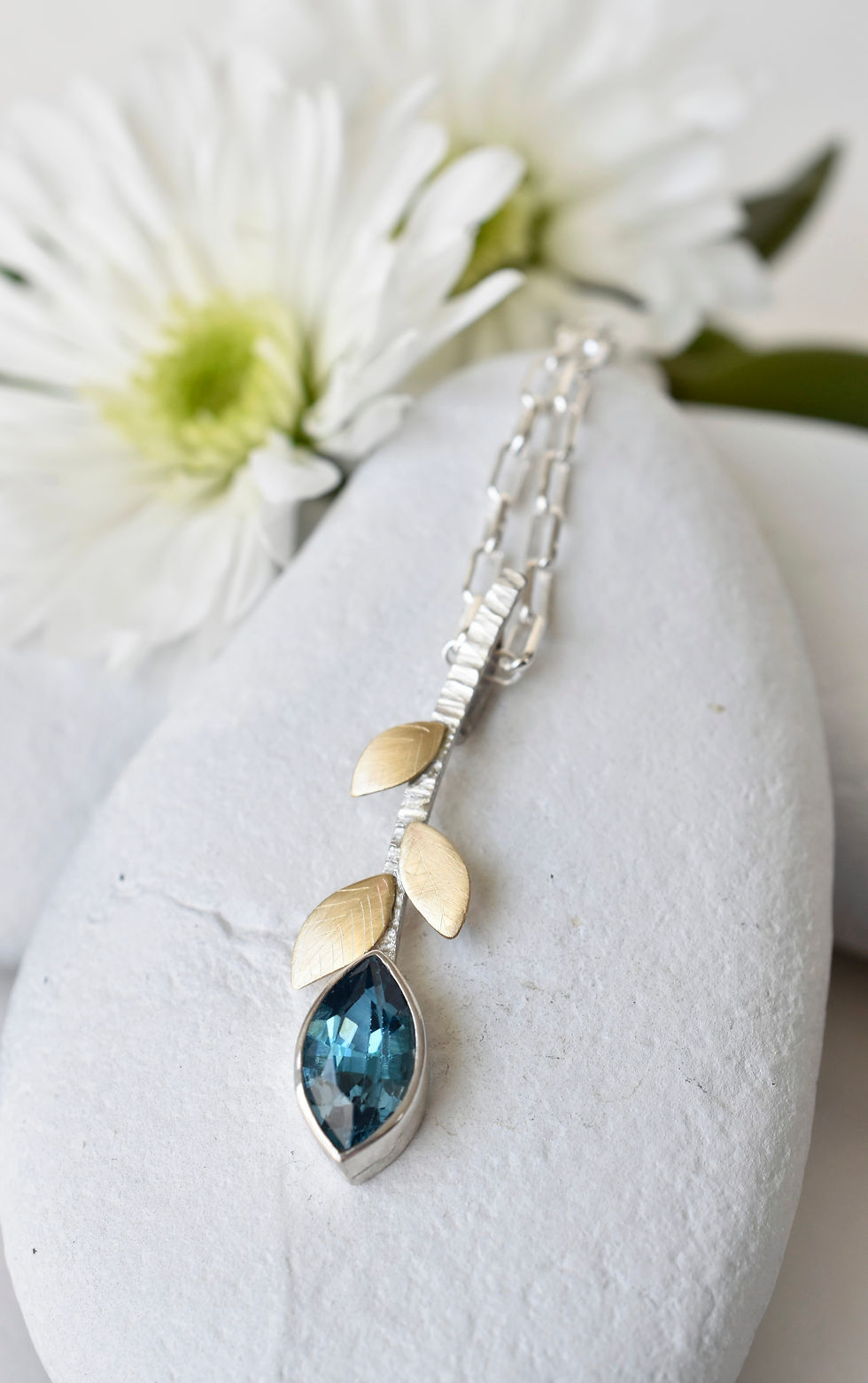 Thumbnail: Two Tone Branch Topaz Necklace