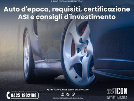Auto storiche e auto d’epoca esposte durante un raduno automobilistico