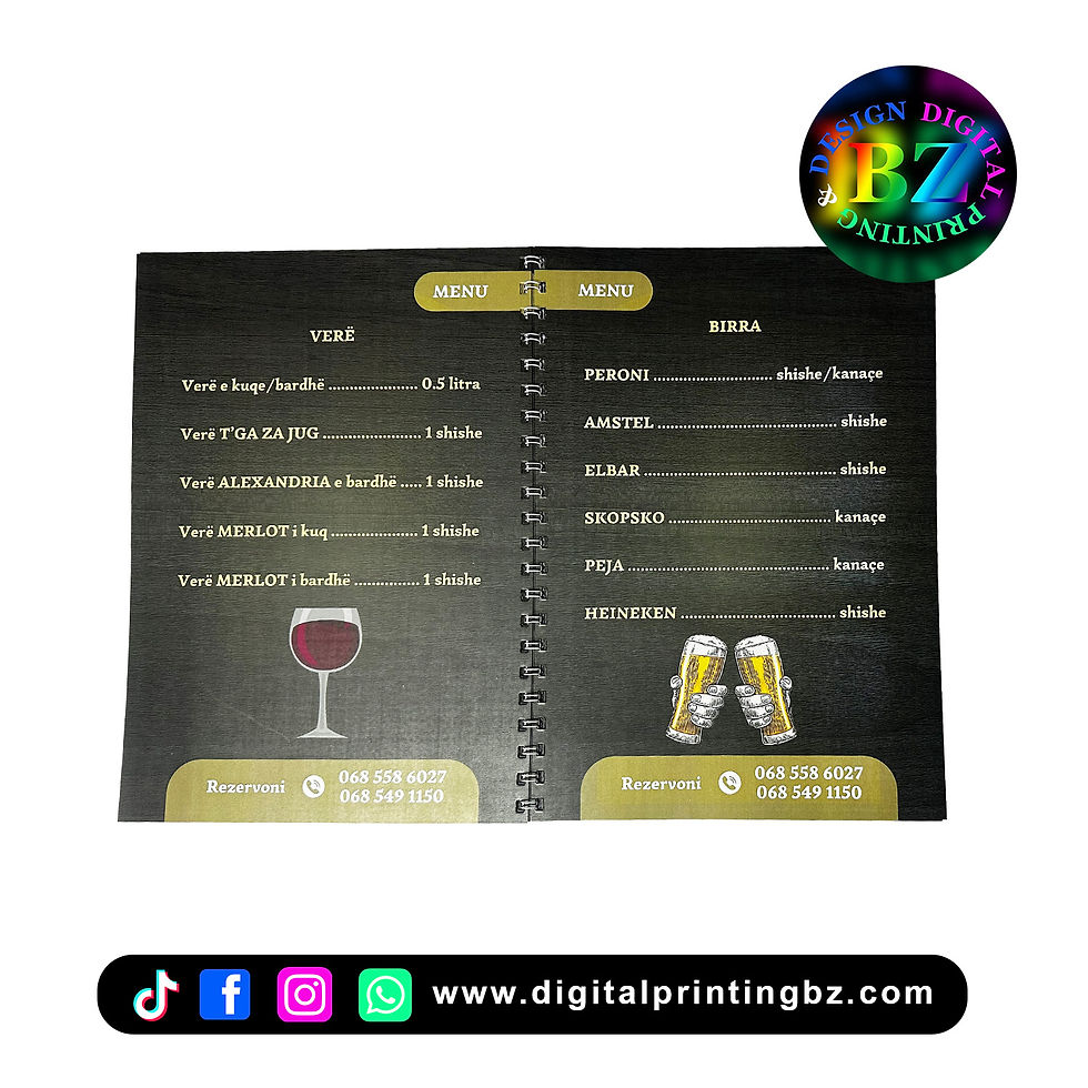 Thumbnail: Menu me lidhje spirale | A4