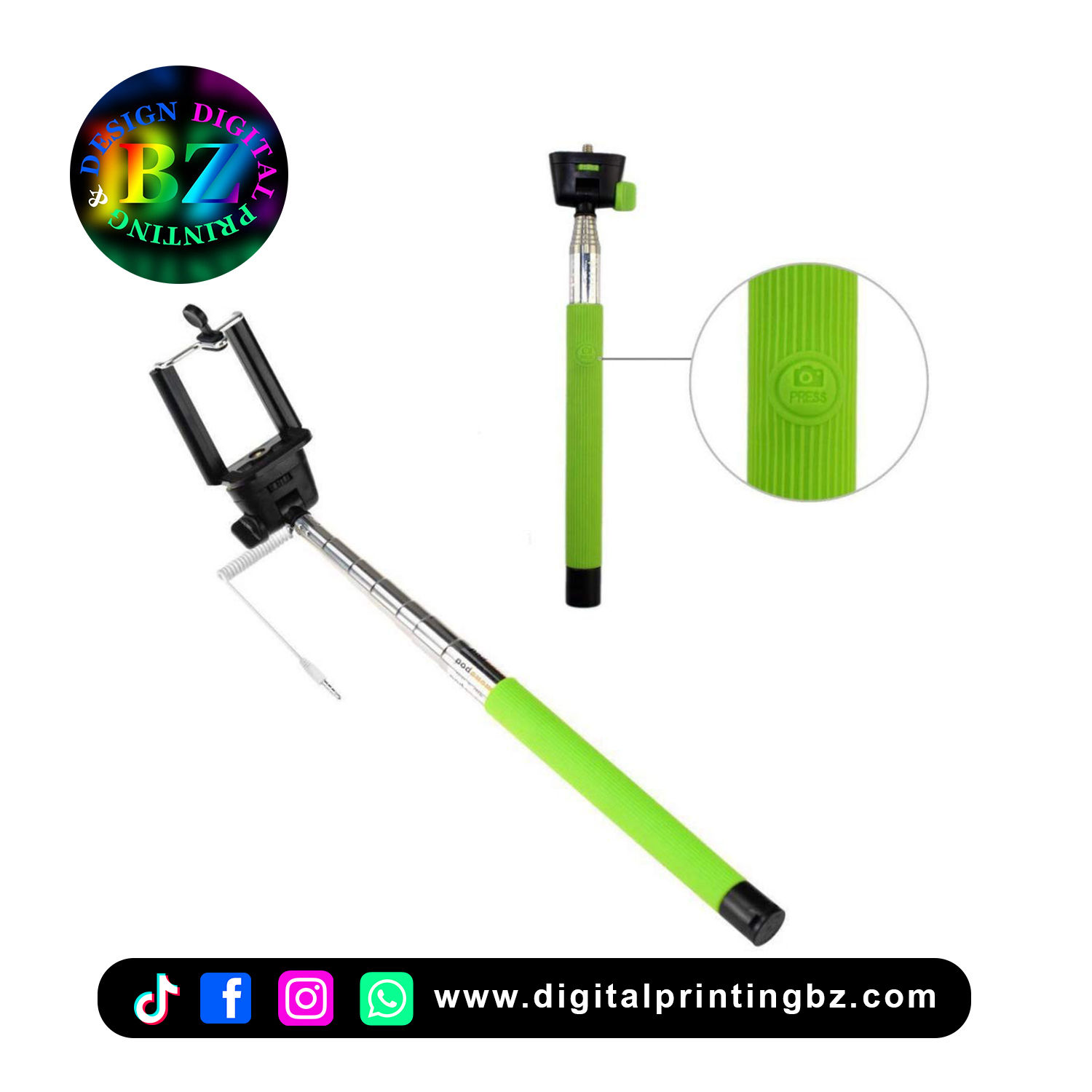 Selfie stick me buton