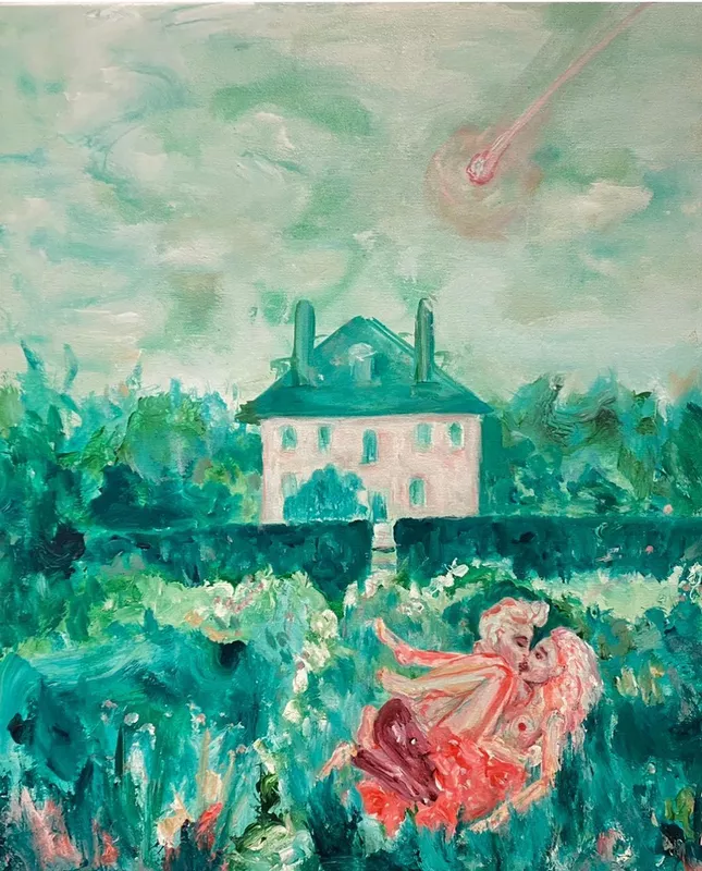 Floria González, "I remember you" (2021). Acrylic on canvas. Courtesy the artist and Artsy.