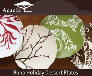 Boho Holiday Dessert Plates
