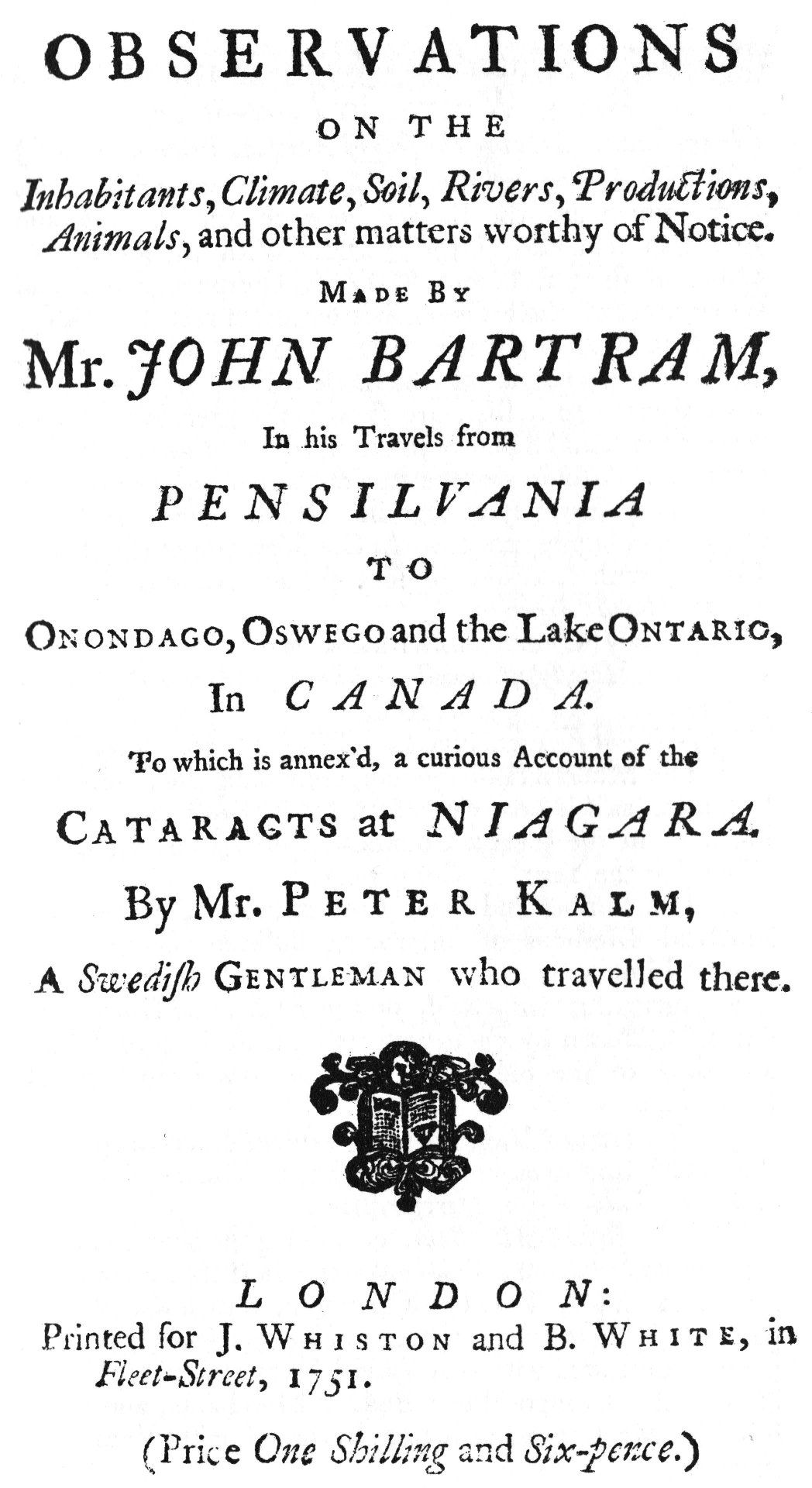 Observations of John Bartram