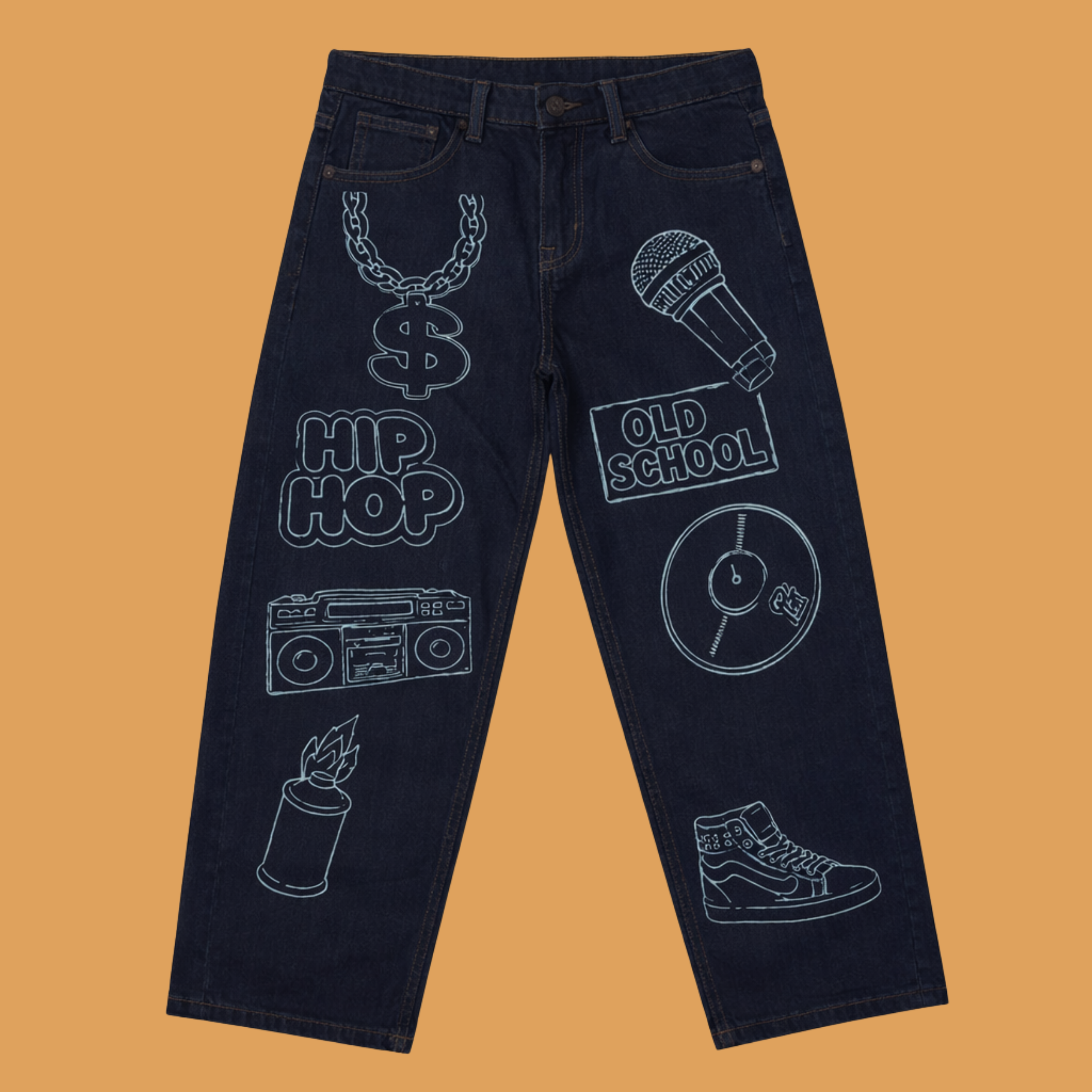 Baggy Reino Negro Jeans Azul Dark