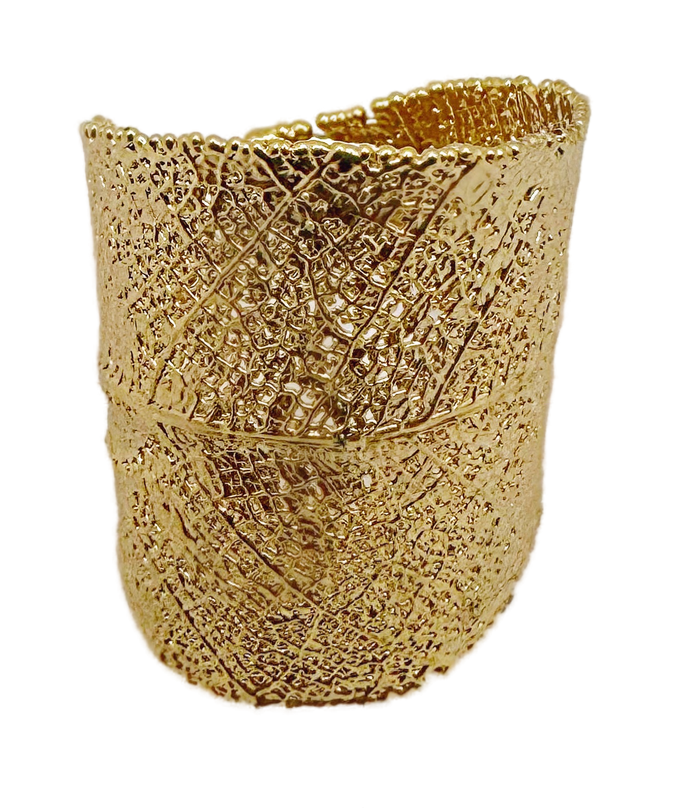 Jequitibá Gold Leaf Ring