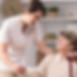 caregiver assisting senior
