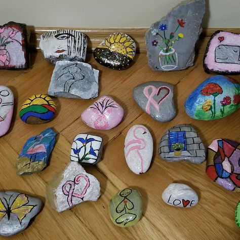 Rock Painting While Battling Breast Cancer