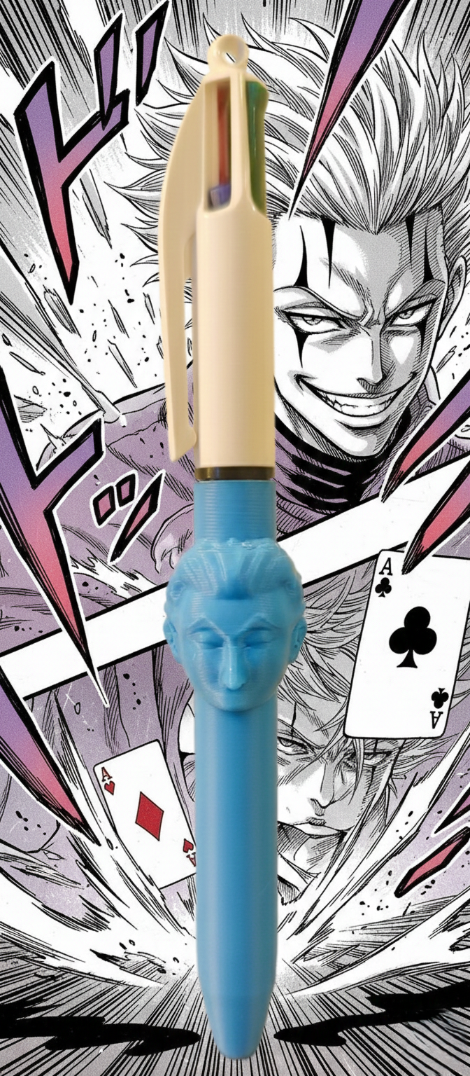 Stylo 4 Couleurs Custom – Édition Hisoka (Hunter x Hunter) 🃏💧