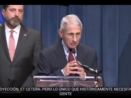"ASINTOMATICOS Nunca han sido la Fuente de Contagio de Epidemias" Dr. Faucci