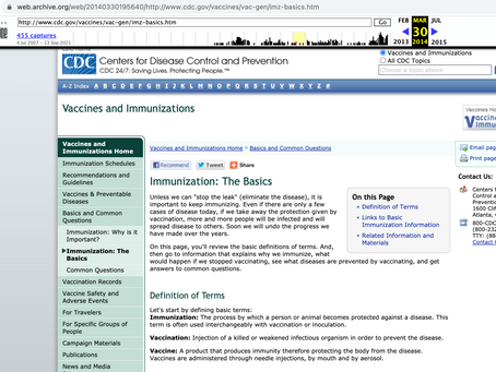 La CDC cambia la DEFINICION de VACUNA ¿Porque?