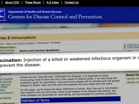 CDC has been changing the DEFINITION of VACCINES over time
