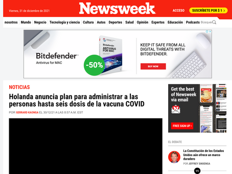 HOLANDA prepara mandatos de hasta 6 dosis adicionales