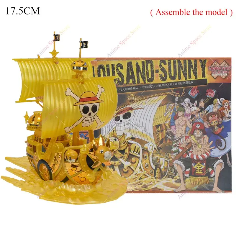 18cm Anime One Piece Figure Thousand Sunny Going Merry Boat Pirate Ship