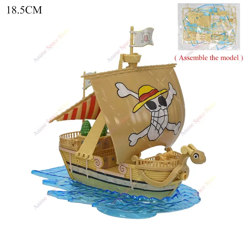 18cm Anime One Piece Figure Thousand Sunny Going Merry Boat Pirate Ship