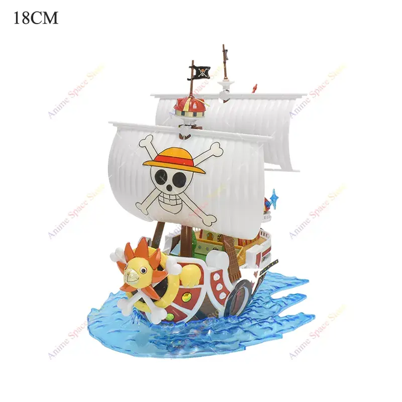 18cm Anime One Piece Figure Thousand Sunny Going Merry Boat Pirate Ship